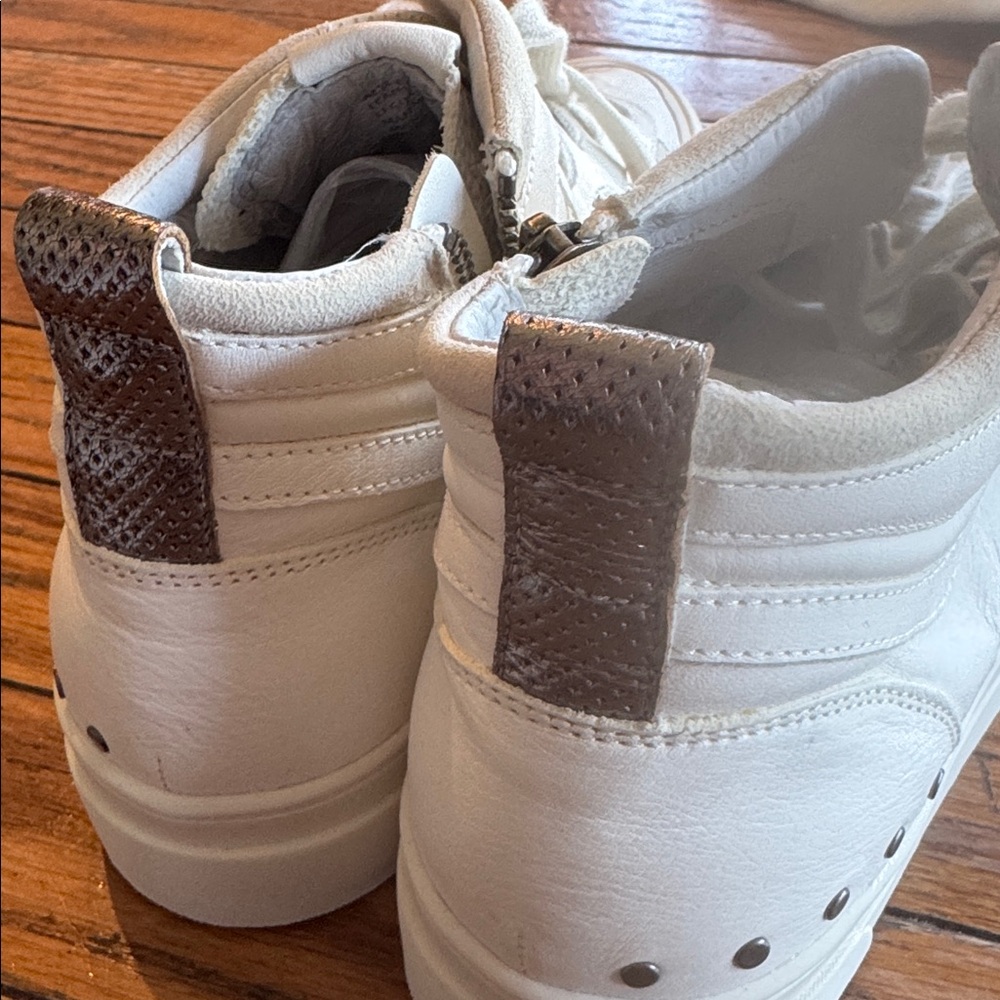 Miz mooz - size 8 Mi High-Top Sneakers in Cream and White- - Picture 3 of 8